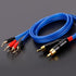 KK Cable V1-W2 18 GAUGE OFC Speaker Wire Pair with RCA Male (White & Red) to 2 Pair Pin (4Pin) Plugs, V1-W2 (3M(9.8ft))...