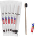 Tuciyke Disposable Toothbrush with Toothpaste Set Pack of 25,Straw Apricot Individually Wrapped Manual Travel Toothbrush Kit in Bulk Toiletries fo...