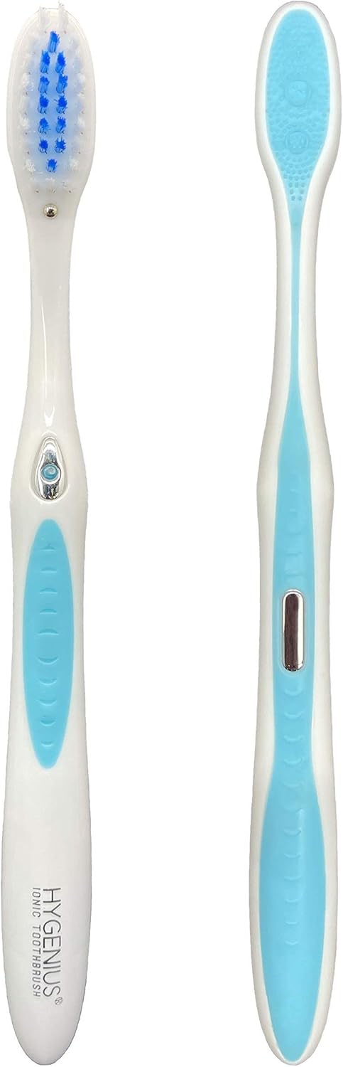 Ionic Toothbrush. The Ultimate Plaque Fighting Trillion ION Toothbrush. A Dentist Clean at a Drug Store Price. (Aqua)...