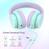Kids Headphones, Wired Headphones for Kids Over Ear with Microphone, 85/94dB Volume Limiter Headphones for Girls Boys with Sharing Jack, Foldable ...