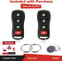 KeylessOption Keyless Entry Remote Fob Uncut Blank Car Ignition Key for Nissan Infiniti KBRASTU15 (Pack of 2)...