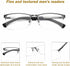 EYECEDAR 5-Pack Reading Glasses for Men Metal Half Frame Rectangular Style Spring Hinges Eyeglasses Mens Readers 1.50...