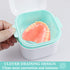 Denture Soak Container, Portable Denture Bath Box Cup, No-Leak Denture case,Retainer Cleaning Box Complete Clean Care for Dentures, Clear Braces, ...