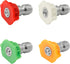 4Pcs Pressure Washer Spray Nozzles Multiple Degrees 1/4" Quick Connection Spray Tips...