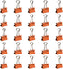 JAM PAPER Colorful Binder Clips - Small - 3/4 Inch (19 mm) - Orange Binderclips - 25/Pack...