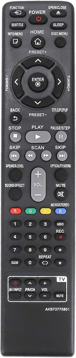 ALLIMITY AKB73775801 Remote Control Replacement sub AKB73775821 for LG Blue-Ray BH4030S BH4430P BH5140S BH5440P BH5540T BH6330H BH6340H BH6730T S4...
