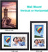 RPJC 8x14 Soild Wood 2 Opening Picture frames with High Definition Glass Display 4x6 and 5x7 with Mat or 8x14 Without Mat for Wall Mounting Hangin...