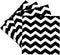 3dRose cst_179670_3 Black and White Chevron Zig Zag Pattern-Stylish Big Bold Zigzags-Ceramic Tile Coasters, Set of 4...