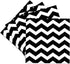 3dRose cst_179670_3 Black and White Chevron Zig Zag Pattern-Stylish Big Bold Zigzags-Ceramic Tile Coasters, Set of 4...