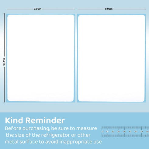 2 Pack Magnetic Dry Erase White Board for Fridge, Small Whiteboards with 6 Markers and 1 Eraser for Refrigerator, Mini Notepads for Kids and Stude...