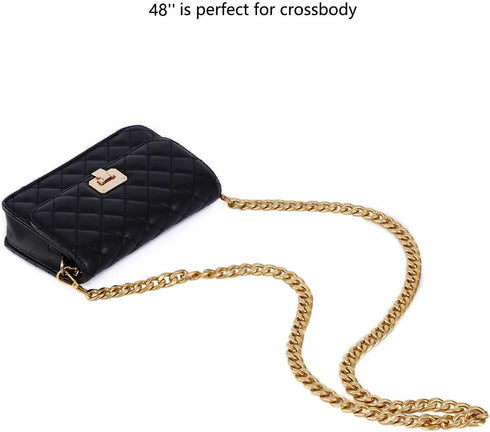 Medium Size Fabulous Metal Shoulder Crossbody Purse Strap Replacement Bag Chain Accessories (48‘’, Gold)...