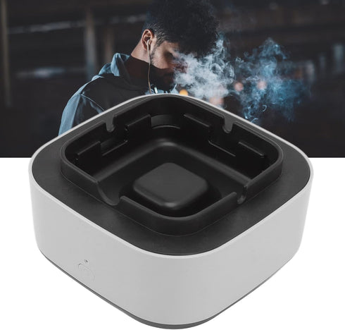 EVGATSAUTO Smokeless Ashtray, Multifunctional Portable Negative Ion Air Freshener for Business (Grey)...
