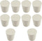 White Tapered Shaped Solid Rubber Stopper, Size 3#" 0.9x0.7x1inch / 23x17x26mm, 10 per package...