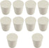 White Tapered Shaped Solid Rubber Stopper, Size 3#" 0.9x0.7x1inch / 23x17x26mm, 10 per package...