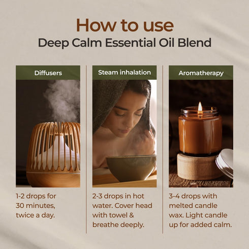 Gya Labs Deep Calm Essential Oil for Diffuser Blend - 100% Natural Calm Oil Essential Oil for Aromatherapy, Body, Uplift, Grounding & Relaxing (0....