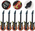 Zerodeko 6Pcs Inflatable Guitars, Blow Up Flame Guitar Toys Air Inflation Musical Instruments 80s 90s Rock and Roll Party Decorations Musicial Par...