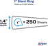 Avery Dual Color Heavy-Duty View Binder, Pool Blue/Lavender, 1" Slant Rings, Holds 250 Sheets (79899)...