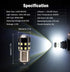 Supper Bright 1156 7506 BA15S P21W 1073 1141 1003 LED Bulbs 6000K Xenon White 24-SMD LED Chipsets with Projector for Backup Reverse Lights, Brake ...
