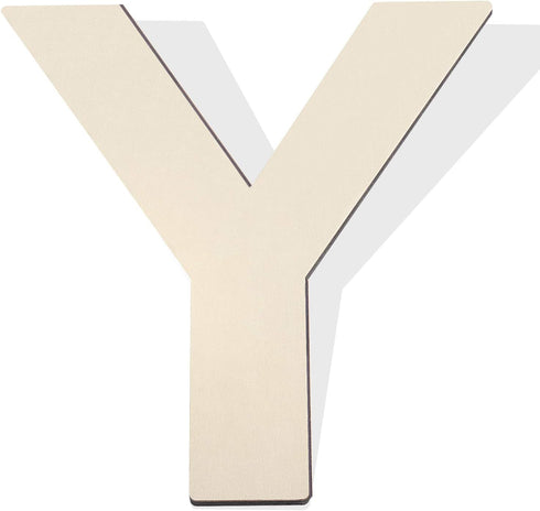 Fuyit Wood Letters Y, 12 Inch Tall 1/4 Inch Thick Blank Unfinished Wooden Letter for DIY Crafts, Painting, Wall Arts, Home & Party Decor...