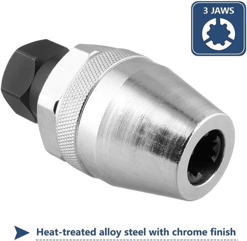 Damaged Bolt and Stud Extractor Tool 3/8" Drive Broken Stud Remover Bolt Extractor Fit 1/4" to 1/2" Rounded Studs for Broken, Rounded Off, Painted...