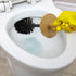 Blue Donuts Toilet Brush Holder with Bamboo Top - Black...