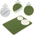 Olive Green Solid Color Dish Drying Mat Absorbent Reversible Dish Draining Mat for Kitchen Countertops Sinks, 16 x 18 Inch...