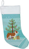 Caroline's Treasures BB2994CS Saint Bernard Merry Christmas Tree Christmas Stocking Fireplace Hanging Stockings Christmas Season Party Decor Famil...