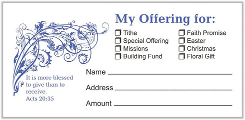 Swanson Offering Envelopes 100 CT Blessed to Give...