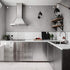 17.7''x197''Silver Wallpaper Stainless Steel Contact Paper Metallic Silver Peel and Stick Waterproof Removable Wallpaper for Kitchen Appliances Co...