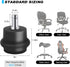 Bell Glides Replacement Office Chair or Stool Swivel Caster Wheels to Fixed Stationary Castors, Office Chair Wheels for Carpet - with Separate Sel...