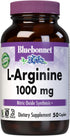 Bluebonnet Nutrition L-Arginine 1000mg, Free-Form Amino Acid, Nitric Oxide Precursor, Gluten-Free, Non-GMO, Kosher Certified, Vegan, 50 Caplets, 5...