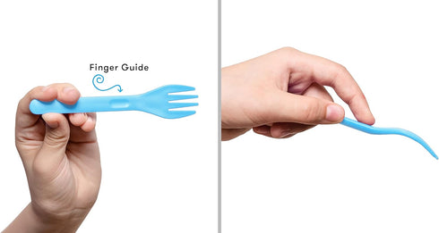 OmieBox Kids Utensils Set with Case - 2 Piece Plastic, Reusable Fork and Spoon Silverware with Pod for Kids (Sunrise)...