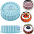 Flower Shape Silicone cake mold,Non-stick Silicone Fluted Pans, Perfect Bakeware for Cake, 7.6 Inch,Blue...