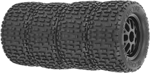 RC Tires, 4Pcs RC Truck Wheel Rubber Universal Truck Wheel Hex Wheel Rims Mesh Shape for 1:14 1:16 1:18 Car Model Accessory...