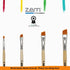 ZEM BRUSH Golden Synthetic Angle Shaders Set Sizes 1/8", 1/4", 3/8", 1/2"...