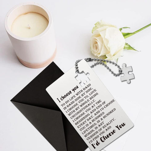 Wallet Insert Card, Engraved Wallet Inserts Card, Anniversary Valentine's Day Birthday Cards Gifts for Husband Boyfriend, Engraved Wallet Gift, Gi...