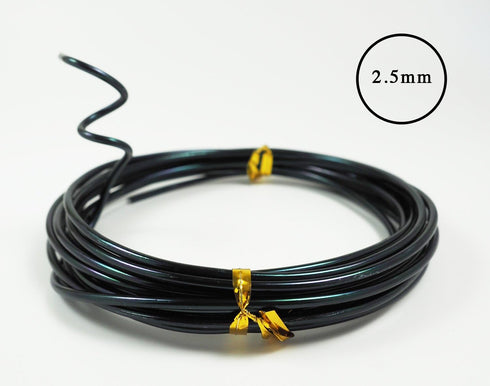 Anodized Aluminum Bonsai Training Wire 5-Size Starter Set with Canvas Bag - 1.0mm, 1.5mm, 2.0mm, 2.5mm, 3.0mm (147 feet total) - Choose Your Color...