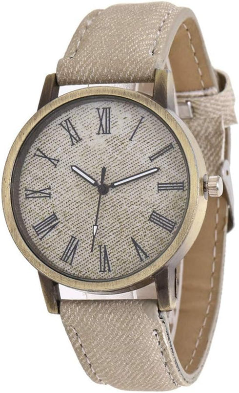 CdyBox 6 PCS Men Women Watch Simple Round Analog Quartz Wristwatches Business Watches Gifts...
