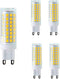 G9 LED Bulb 10W 110V Dimmable LED Corn Light Bulbs 100W Halogen Equivalent, 102 LED 2835, 4000K Natural White, Ceramic G9 Bi-Pin Base for Indoor H...