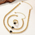 YERTTER Dainty Rhinestone Enamel Necklace Bracelet Rings Set Chunky Chain Collar Choker Necklace Set for Women...