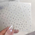 Shiny Crystal Star Nail Stickers for Nail Art, 6 Sheets Shiny White Silver Stars Nail Decals 3D Self-Adhesive Star Nail Designs Sticker Nail Tips ...