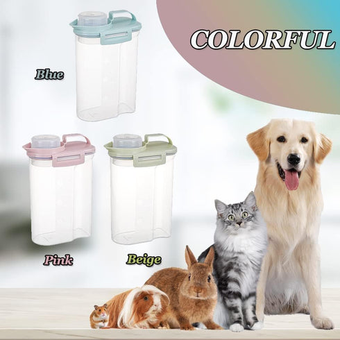 Ansee Pet Food Storage Container, Cereal Container with Airtight Design Pour Spout Measuring Swivel Cup, BPA-Free Dry Food Dispenser for Dogs Cats...