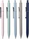 Kaco MIDOT Gel Ink Pens 5 Pieces All Black Ink 0.5mm Fine Point Retractable Soft Touch Grip Aesthetic Cute Colored Pens Office School Supplies Sta...