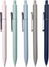 Kaco MIDOT Gel Ink Pens 5 Pieces All Black Ink 0.5mm Fine Point Retractable Soft Touch Grip Aesthetic Cute Colored Pens Office School Supplies Sta...