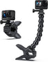 Jaws Flex Clamp Mount Gooseneck Clip Mount Compatible with GoPro Hero 13, 12, 11, 10, 9, 8, 7, 6, 5, 4, Session, 3+, 3, 2, 1, Max, Hero (2018), Fu...