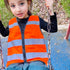 High Visibility Kids Safety Vest,Toddler Safety Vest,Reflective Vest Kids,Toddler Construction Vest For Cycling &Running,Orange XS...