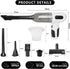 Car Vacuum Portable Cordless Handheld Vacuum Cleaner with Best Suction Mini Rechargeable Dust Busters for Car Office and Home Cleaning Car Interio...