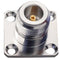 N-Type Socket - Nickel-Plated, Gold-Plated Copper Center, Solder Type, 4 Mounting Holes, 4-Pack, for PCB, Chassis, and Back Panels...