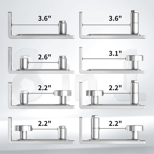 Brushed Stainless Steel Barn Door Floor Guide,8 in 1 Floor Guide Bottom Adjustable Roller,Noise Reduction,Flush Design Bottom Flat Barn Door Floor...