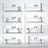 Brushed Stainless Steel Barn Door Floor Guide,8 in 1 Floor Guide Bottom Adjustable Roller,Noise Reduction,Flush Design Bottom Flat Barn Door Floor...